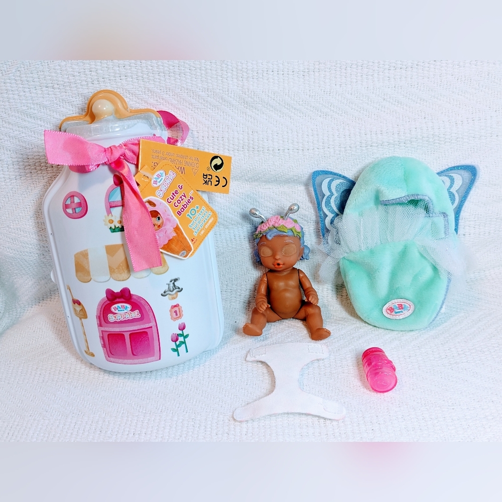 Baby Born Series 6, surprise eye color 4" tall, cute & cozy babies